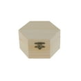 thumbnail image 2 of Unpainted Plain Hexagonal Wooden Jewelry Box Trinket Chest, 2 of 8