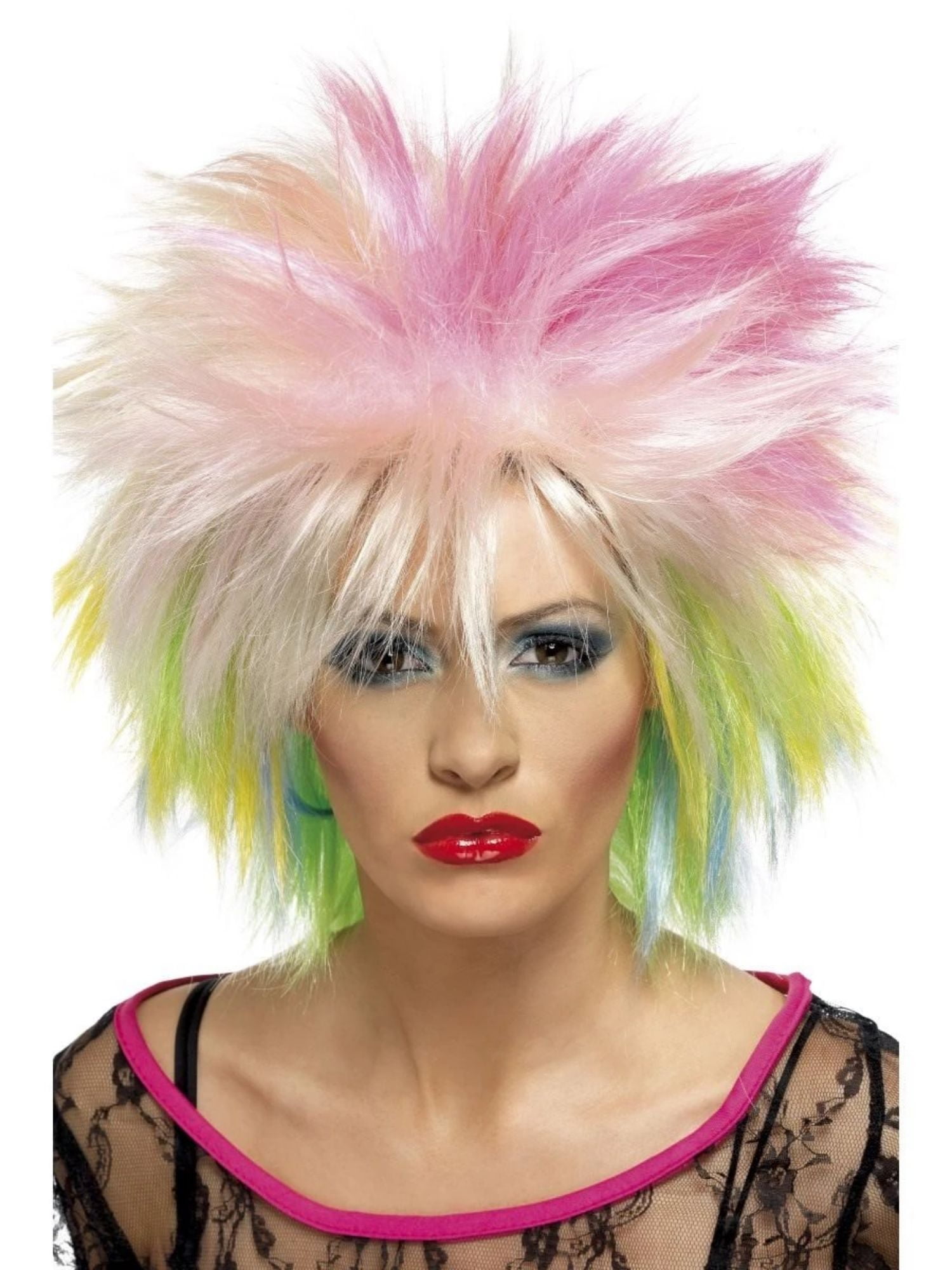 80 S Punk Rock Adult Costume Spiky Wig