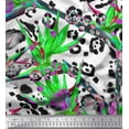 thumbnail image 1 of Soimoi polyester Crepe Fabric Animal Skin & Wild Flower Print Fabric by Yard 42 Inch Wide, 1 of 1