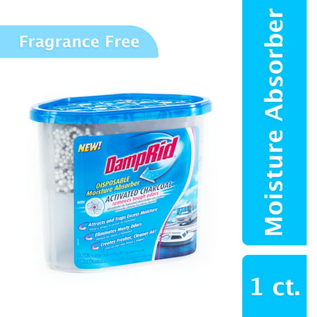 DampRid Disposable Moisture Absorber with Activated Charcoal, 1 lb, 2 oz. Tub; Remove Strong Odors from Tough Sources, Trap Excess Moisture, Eliminate Musty Odors and Create Fresher, Cleaner (Best Way To Remove Odors From Home)