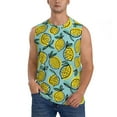 thumbnail image 2 of Fotbe Men's Lemon Print Men's Sleeveless Muscle Tank Tops Casual T-Shirts for Gym Workout Beach-Medium, 2 of 8
