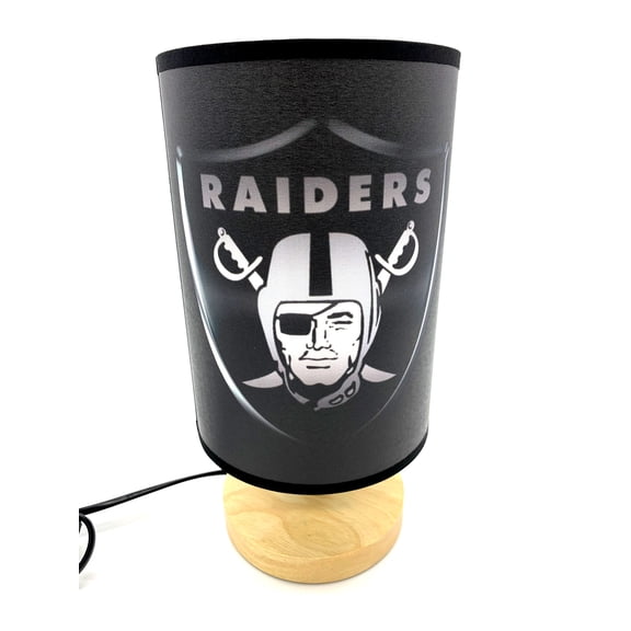 Raiders Table Lamp Night Light Wood Base Room Decoration or Great Gift Ideas