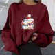 thumbnail image 1 of Puntoco Mujeres Moda Casual Estampado Cuello Redondo Suelto Manga Larga Tops Cortos Blusa Sin Capucha Sudaderas Puntoco Puntoco-1246, 1 of 6