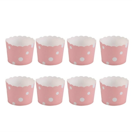 

50pcs Cake Wrappers Creative Cupcake Paper Baking Cups Wedding Party Cake Liner (Size M Pink Points)