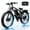 BLUE, variant on 6000W (Peak) Dual Motor Electric Bike for Adults, 60V 25AH Battery, 45MPH & 100 Miles Range,21-Speed Full Suspension, 26" x 4.0" Fat Tire Off-Road E-Bike for All Terrain Snow Sand