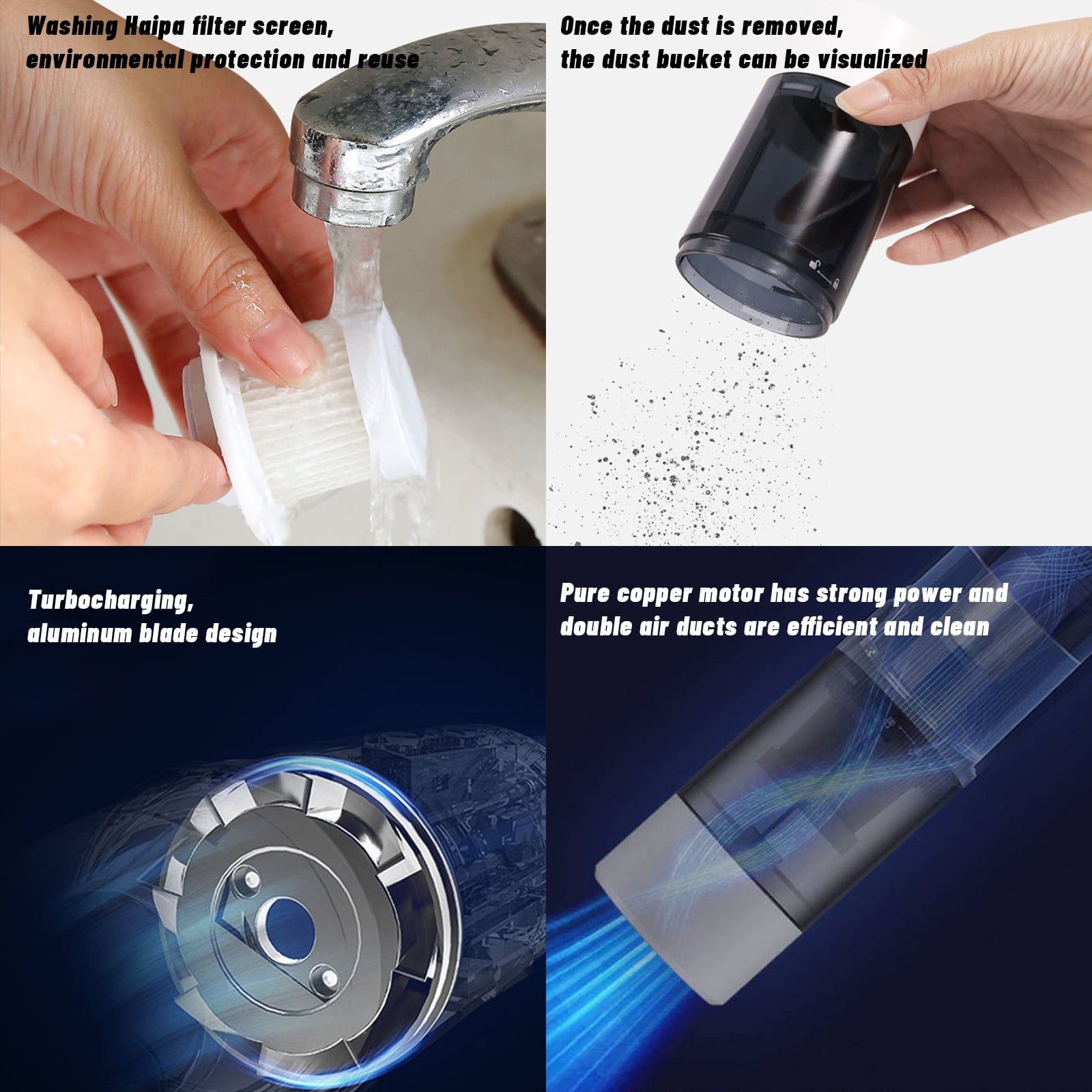 JeashCHAT Mini Vacuum Cleaner, Small Handheld Vacuums,Mini Car Vacuum With 14.76FT Corded &Portable Car Accessory, Easy To Clean Car Interior & Other Crevices