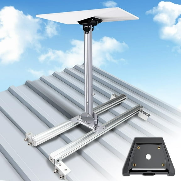 Adjustable Starlink Gen 3 Roof Mount, Ybervont Stainless Steel Starlink Mounting Kit Gen 3 for Standing Seam Metal Roof