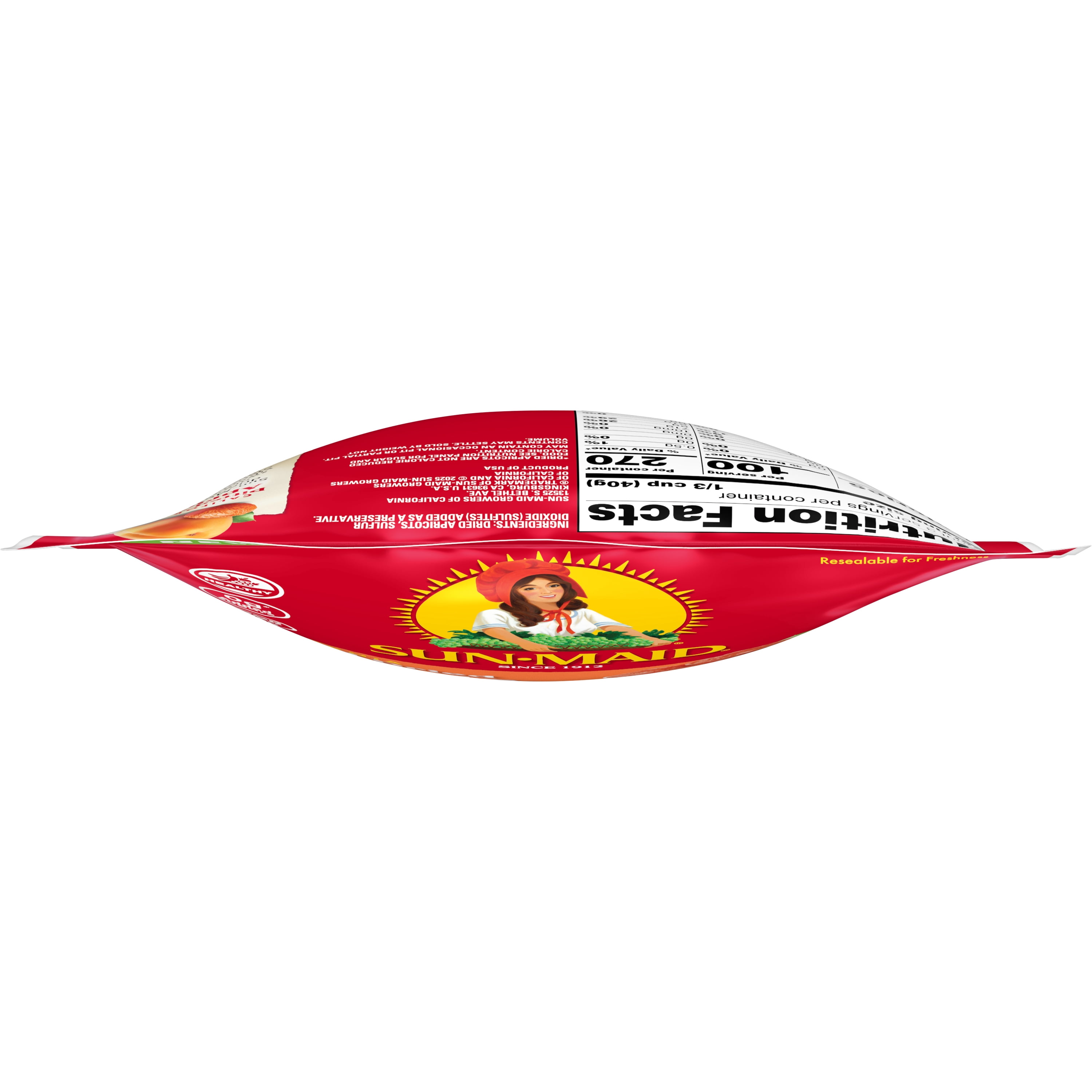 Sun-Maid California Pitted Dried Apricots, Dried Fruit Snack, 4 oz Bag