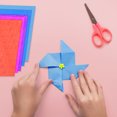 thumbnail image 2 of MasteelfCA 100 Sheets Origami Iridescent Papers Glitter DIY Craft Paper Handcraft Paper Colorful Glitter Paper, 2 of 8