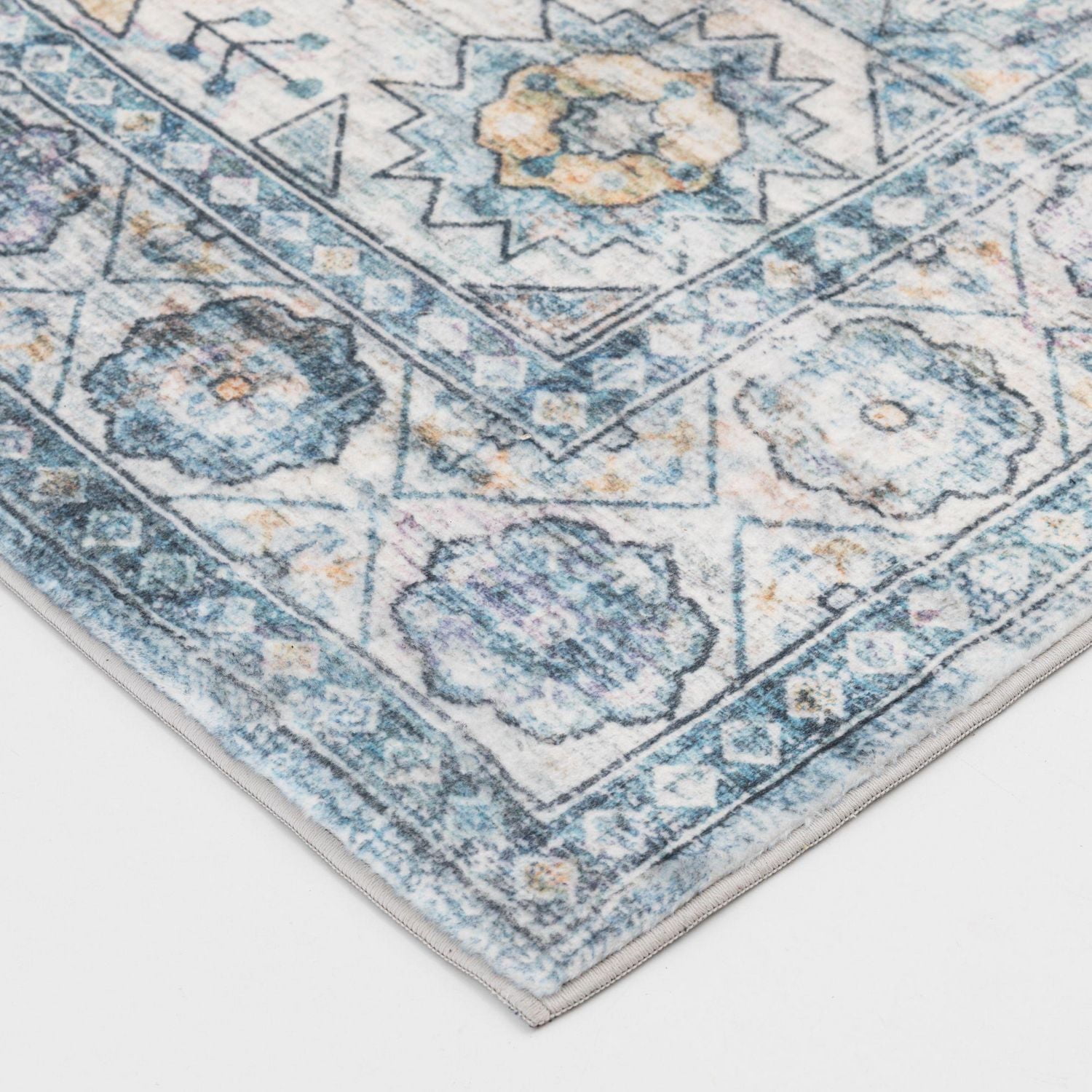 Banburry Blue and Ivory Woven Area Rug