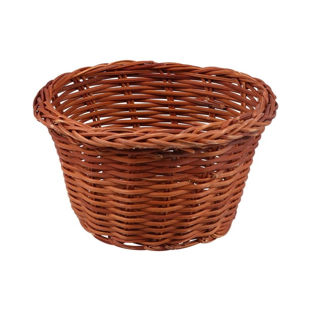 BRIGHTFUFU Mini canasta redonda para tejer soporte de almacenamiento de Pascua, adorno de canasta artesanal de Pascua, decoración de fiesta de Pascua