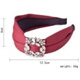 thumbnail image 4 of 1pc Cheveux Large Tissu Cheveux Fermoir Cheveux Strass pour Dames Femmes Filles (Noir), 4 of 9
