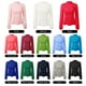 thumbnail image 4 of Moda mujer color sólido blusa cuello alto manga larga acanalada delgada casual otoño camiseta Abanopi Aqua/Pequeña, 4 of 7