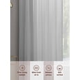 thumbnail image 6 of Gray Stripes Sheer Curtains 2 Panels Set Simple Striped Country Style Farmhouse Sheer Window Curtains Light Filtering Rod Pocket Voile Drapes for Bedroom Living Room 52"X96", 6 of 8