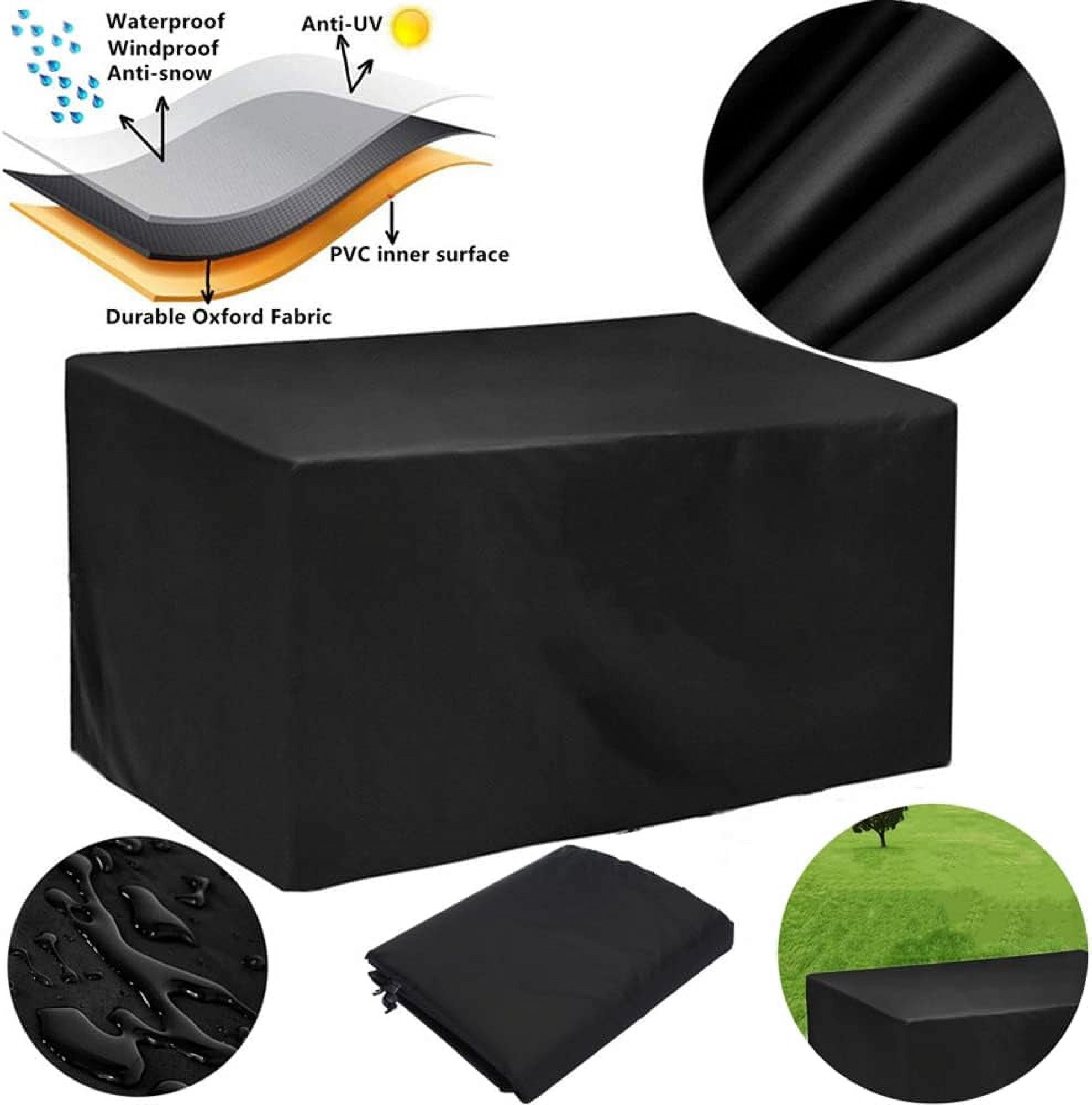 Patio Furniture Covers, Outdoor Furniture Cover Waterproof 102 x 48 x 30 Inch Outdoor Table Chair and Sofa Covers Heavy Duty for Rain, Dust Snow, Rectangular (260x120x75cm)