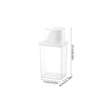 thumbnail image 3 of 1 Tarro de almacenamiento de cocina de plástico ABS blanco con taza medidora, 870 ml, recipiente hermético para granos, harina, arroz y alimentos secos. Rkxzt, 3 of 9