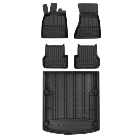 OMAC Premium Floor Mats & Cargo Liners for Audi A6 C7 Sedan 2012-2018 Black 5Pcs