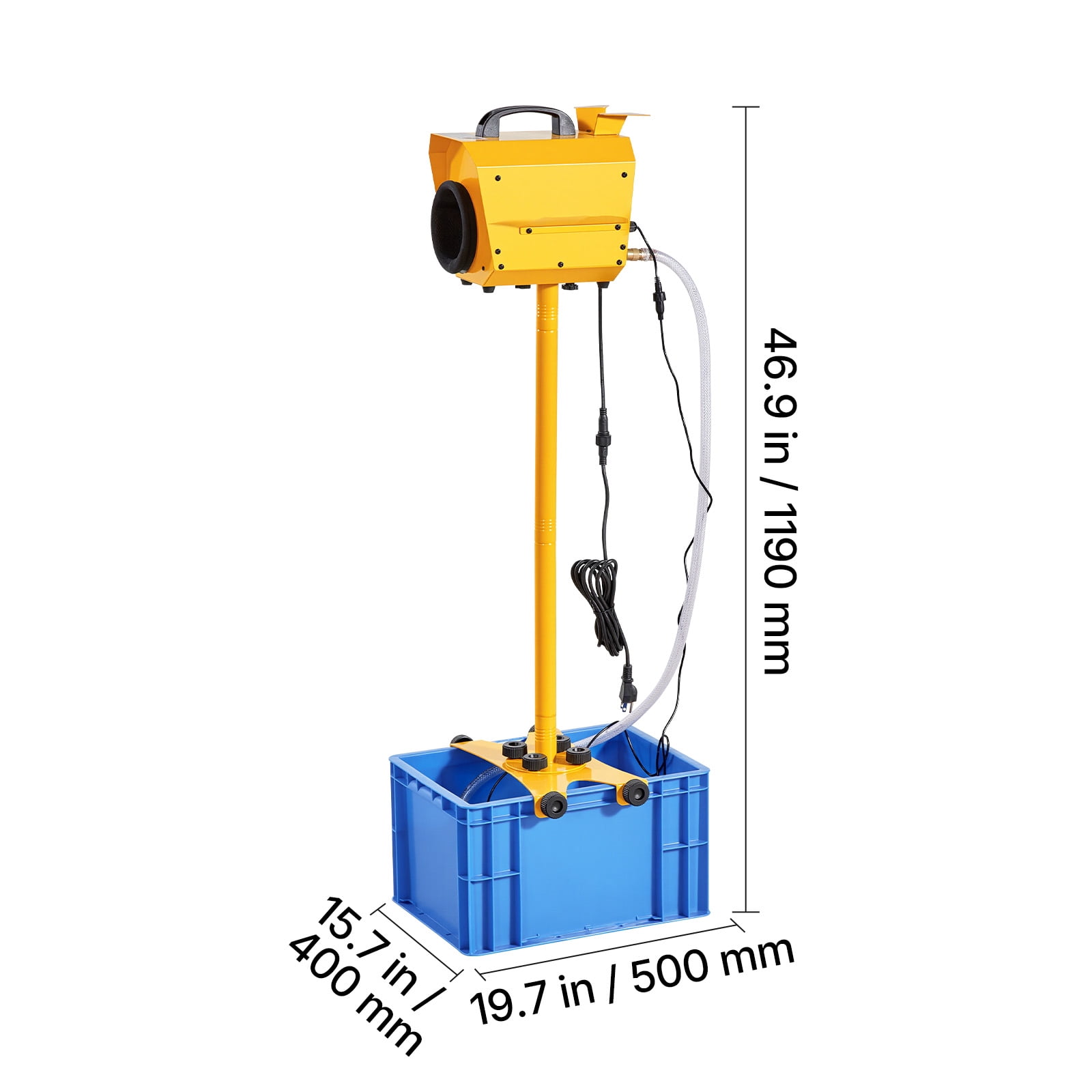 KFFKFF Foam Machine with Adjustable Angle, Bubble Maker with 21QT Tank, Vertical Design for Events, Celebrations, and Parties