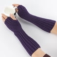 thumbnail image 3 of Yoyauz Women's Long Fingerless Gloves Arm Warm Knit Thumbhole Stretch, 3 of 4
