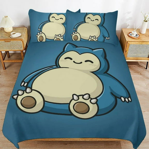 Duvet Cover Bedding Set Cartoon Print Soft Quilt Cover 3 Pieces, 1 Comforter Cover & 2 Pillowcases for Kids Teens Boys Girls Room Decor 86"x70"