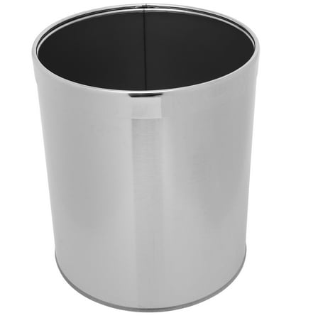 SOPOTUTU Large Stainless Steel Round Trash Can for Bathroom Kitchen Waste Bin