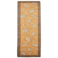 thumbnail image 2 of HAND KNOTTED WOOL FLORAL MODERN AREA RUGS - 2'6''x10', Runner Shape, Gold Brown Color, Classic Traditional Design, Low Pile Handmade Area Rugs for Living Room, Bed Room (N00922), 2 of 7