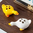 thumbnail image 3 of Shoreew Duck Toothbrush Holder Ceramic Cute Toothbrush Organizer Decorative Cartoon Duck Toothbrush Stand for Bathroom Decor And Storage, 3 of 7