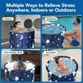 thumbnail image 3 of ManyFun 27.5in Portable Bathtub for Adult,Eco-Friendly Bathing Tub for Shower Stall Blue, Starry Pattern, 3 of 7