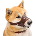 thumbnail image 1 of Bozal ajustable ZHAOCHENG de cuero suave marrón para perros pequeños medianos y grandes L, 1 of 2