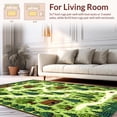 thumbnail image 2 of Flatwoven High Traffic Area Rug, Playful Retro Forest Map Design, Non Slip, Stain Resistant, Washable Area Rugs for Living Room, Bedroom(Green, 4X6), 2 of 8