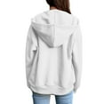 thumbnail image 4 of WTOBBY Women's Raglan Sleeve Hooded Jacket Long Sleeve Solid Color Zip Up Casual Sweatshirt Athletic Fit Fleece Outerwear with Side Pockets for Sports Street Style,White 2XL, 4 of 5