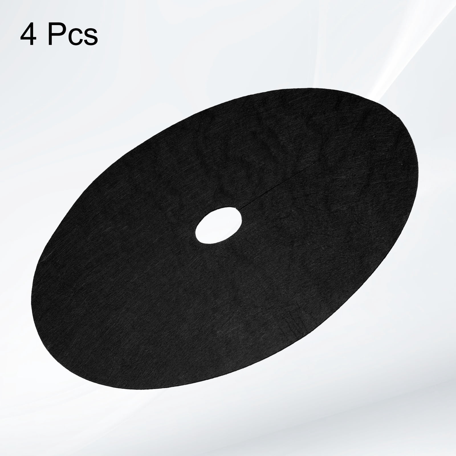 Uxcell 4pcs Tree Mulch Ring 32.3 Inch Non-Woven Round Tree Protector Weed Barrier Mat Plant Cover Rings for Weed Grass Control Root Protection, Black
