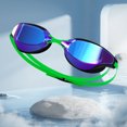 thumbnail image 3 of Gafas de natación profesionales Wdftyju antivaho visión amplia verde, 3 of 8