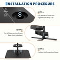 thumbnail image 4 of Lumiparty 4-Piece Cantilever Umbrella Base Stand for 10–15 ft Umbrellas, 330 lb Capacity, Fillable with Water or Sand, Patio Umbrella Base for Deck, Patio, Poolside, Black, 4 of 7