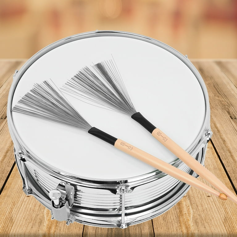 2 Pairs Double Head Drum Brush for Drummer Playing Jazz - Walmart.com