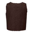thumbnail image 5 of Tank Tops for Women V Neck Floral Eyelet Embroidery Tie Front Crop Tops, 5 of 6