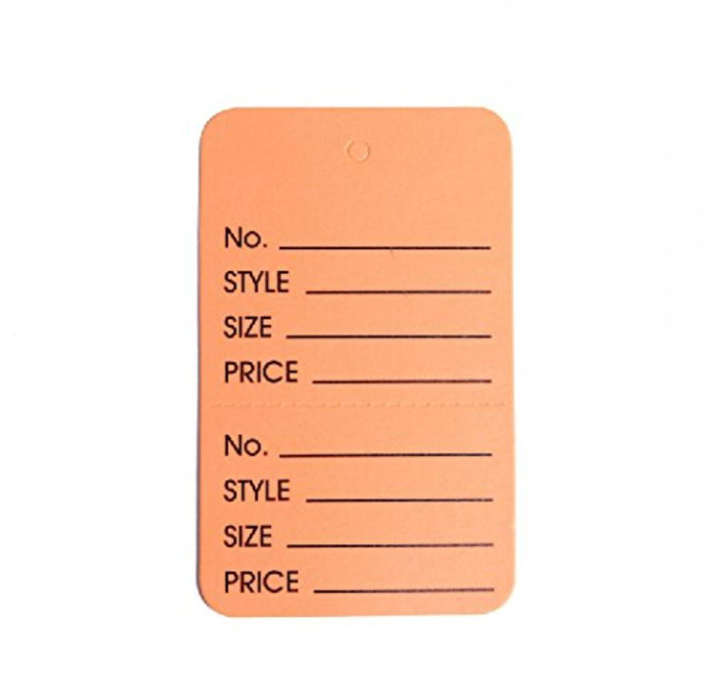 1000 PCS 1-1/4" W X 1-7/8 H  Pink  Garment  Price Hanging  Lables  Tags 