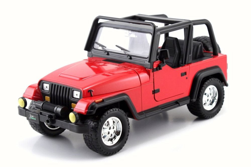 1992 Jeep Wrangler, Red Jada 98081WA 1/24 Scale Diecast Model Toy
