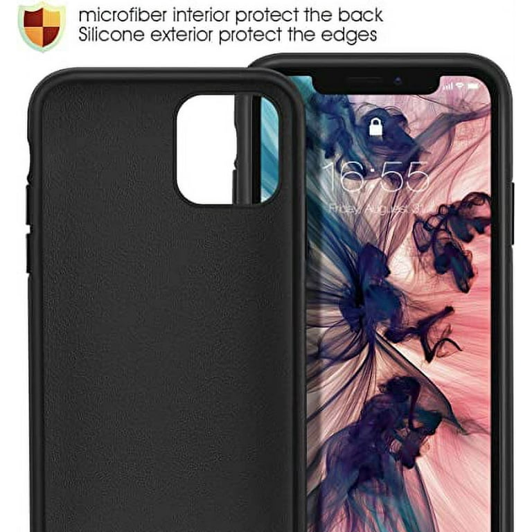 Designed for iPhone 11 Silicone Case Protection Shockproof Dropproof Dustproof Anti Scratch Phone Case Cover for iPhone 11 Black