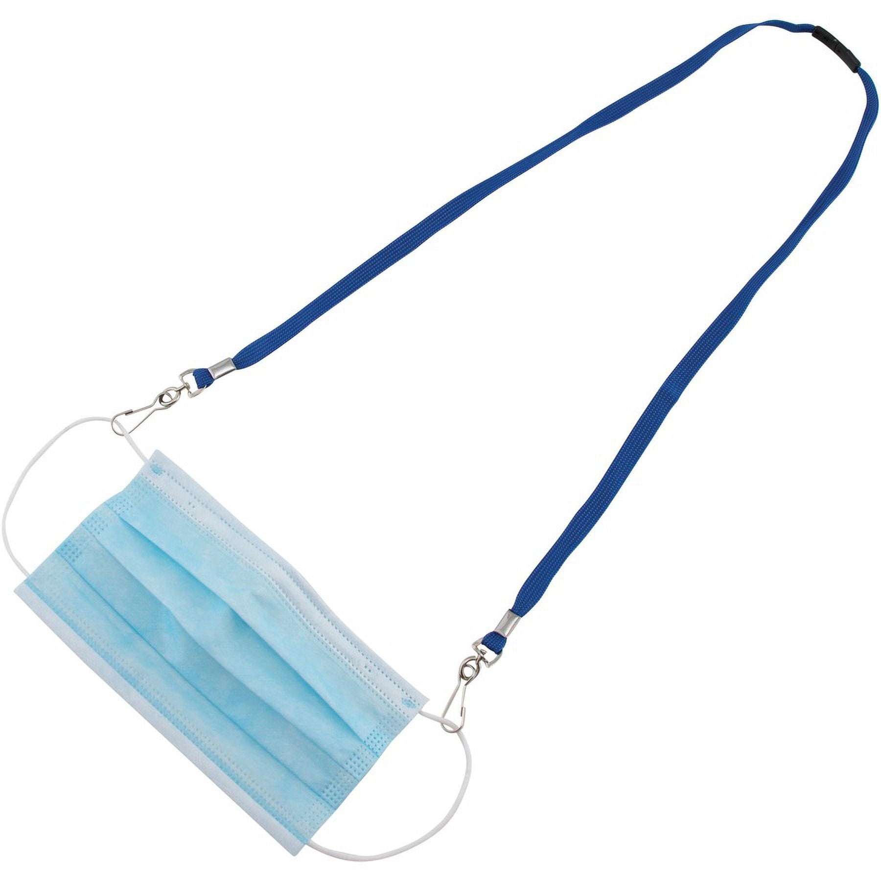 Advantus Face Mask Lanyard - 10 / Pack - 30" Length - Blue