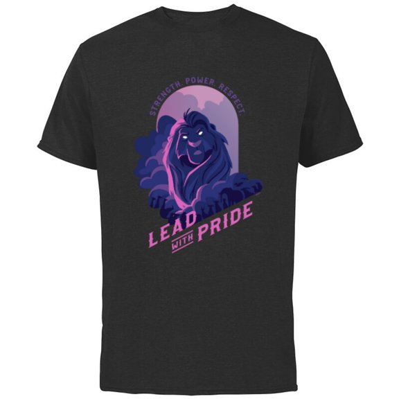 Disney The Lion King 30th Anniversary Lead with Pride Mufasa - Short Sleeve Cotton T-Shirt for Adults - Customized-Black