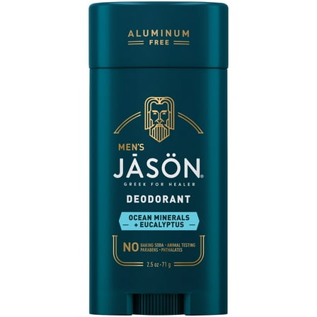 Jason Natural Men's, Deodorant, Aluminum Free, Ocean Minerals   Eucalyptus, 2.5 oz (71 g)
