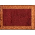 thumbnail image 1 of Ahgly Company Indoor Rectangle Abstract Orange Modern Area Rugs, 2' x 3', 1 of 4