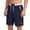 Navy-290227CC, variant on AHMOMEI Mens Casual Cotton Shorts Summer Baggy Stretch Twill Shorts Elastic Waist Drawstring With Pockets For Beach Vacation Fishing Running Working Navy L