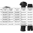 thumbnail image 4 of Men's 2 Piece Summer Outfits Sets Crew Neck Short Sleeve Shirts Elastic Waisted Shorts Men Solid Color Lightweight Outdoor Sport Running Training T-Shirts Sets, 4 of 8