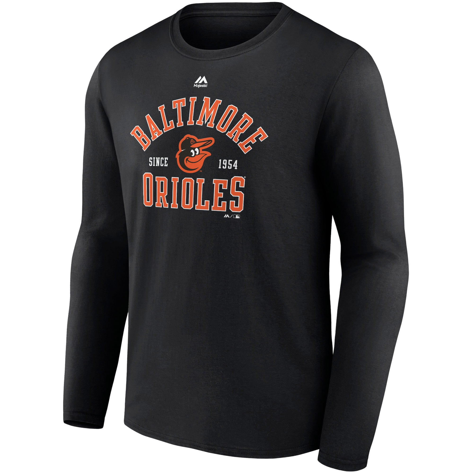 Men's Majestic Black Baltimore Orioles High Praise Long Sleeve T-Shirt
