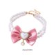 thumbnail image 3 of Collar collar de lazo de perlas para mascotas | Collar de perlas falsas ajustable para perros pequeños y medianos gatos | Diseño ligero y seguro, rosa azul, 25cm/30cm | Accesorio elegante para, 3 of 6