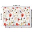 thumbnail image 6 of Pioneer Flower Floral Print Pattern Summer Placemats Table Placemats Set Of 4-Linen Kitchen Washable Placemats Table Mats 12x18 Inch Non-Slip Heat Resistant, 6 of 6