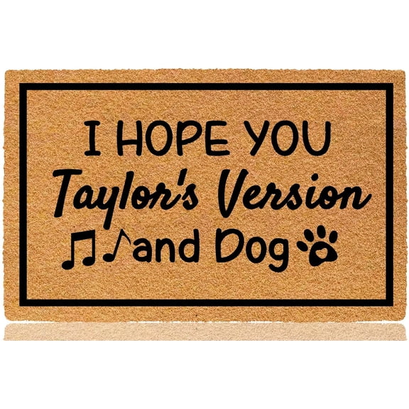 Funny Door Mats Bless-I Hope You Like Taylor and Dog-Outdoor Indoor Doormat Washable, Non Slip Absorbent Mats for Bathroom Kitchen Doormats Floor Door Rug 16 24inch.