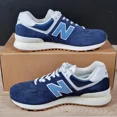 thumbnail image 2 of New Balance 574 Shoes Mens Size 9 D Blue White Suede Running Athletic U574BU2, 2 of 6